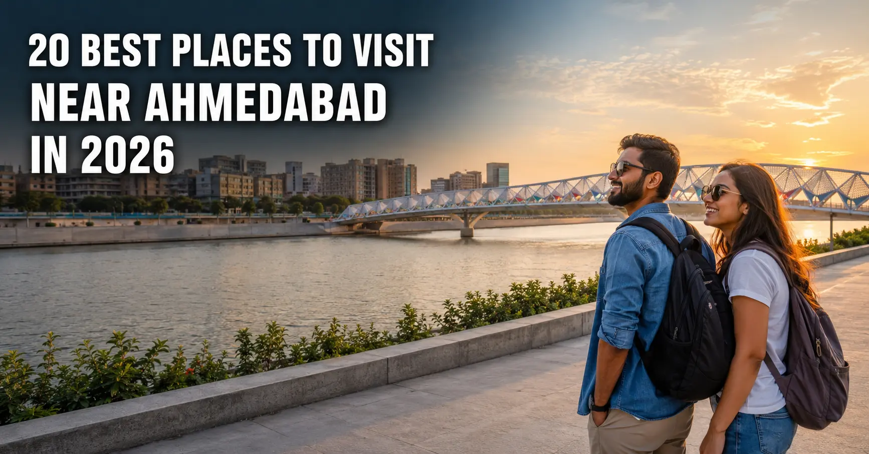 Places to Visit Near Ahmedabad in 2026 featuring Udaipur, Mount Abu, Gir National Park, Saputara, and Statue of Unity