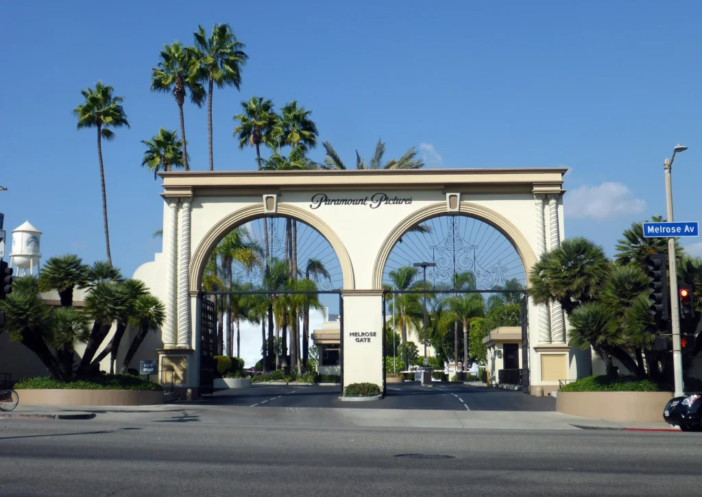 Paramount Pictures Studio Tour, a famous Hollywood Film Shooting Location with iconic soundstages and classic movie sets.