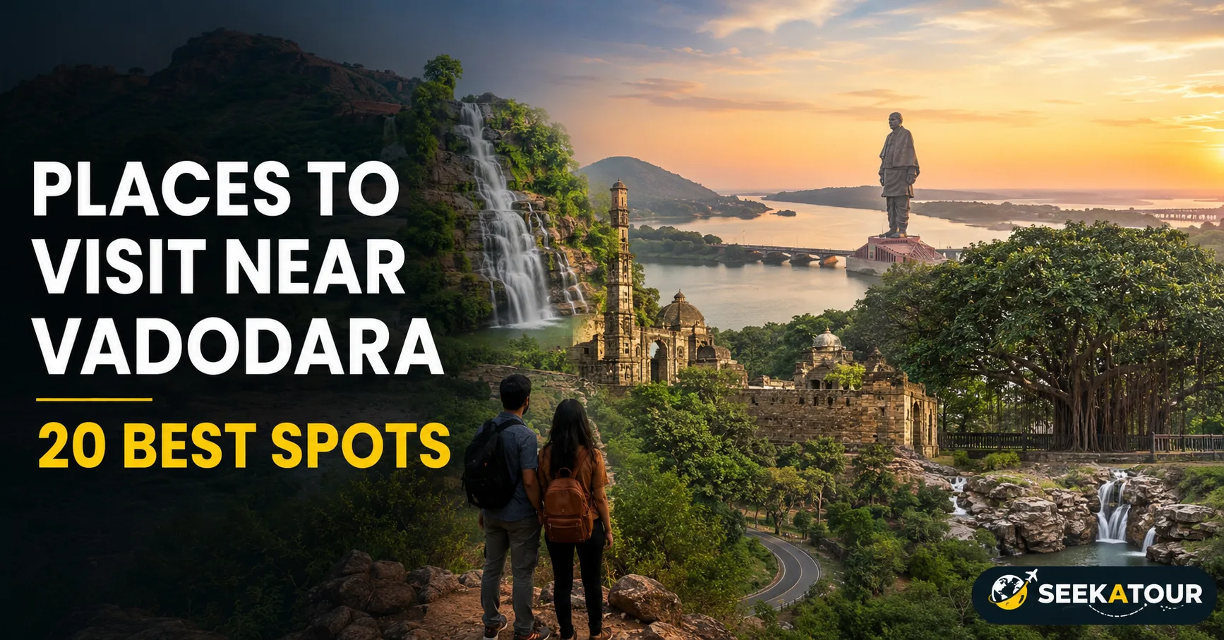 Places to Visit Near Vadodara highlighting the 20 best spots for nature, history, adventure, and family trips.