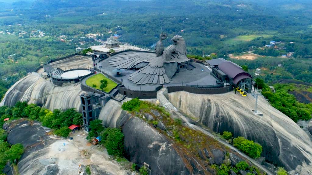 Location of the Jatayu Sculpture