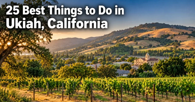 25 Best Things to Do in Ukiah, California, featuring top attractions, outdoor activities, wineries, and scenic spots.
