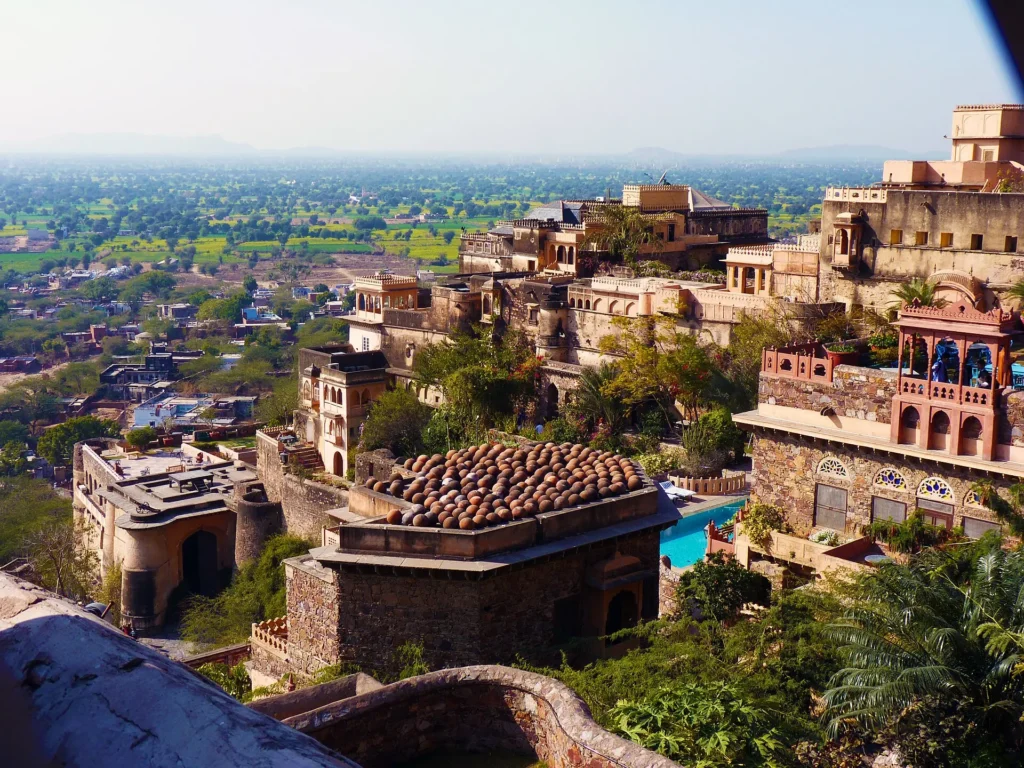 Neemrana Fort Palace, a historic heritage hotel and top stop on Road Trips from Delhi for a memorable 1 to 4 day getaway.