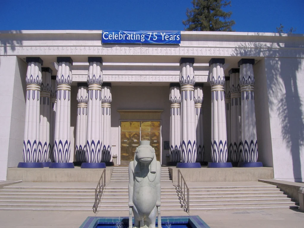 Rosicrucian Egyptian Museum, one of the top Things to Do in San Jose, featuring ancient Egyptian artifacts and architecture.