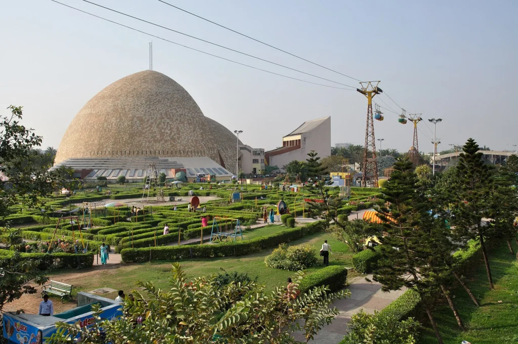 The iconic large globe structure at Pushpa Gujral Science City, one of the top places to visit in Jalandhar, Punjab.
