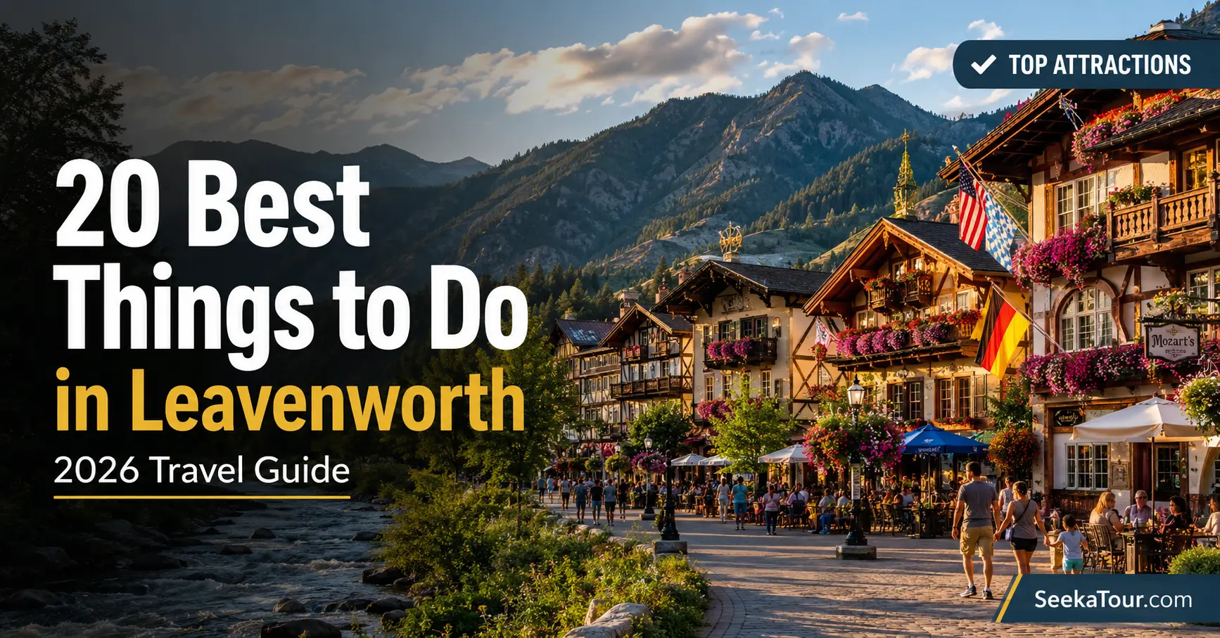 Things to Do in Leavenworth: Stroll Bavarian streets, visit wineries, hike scenic trails, and enjoy mountain views in 2026.