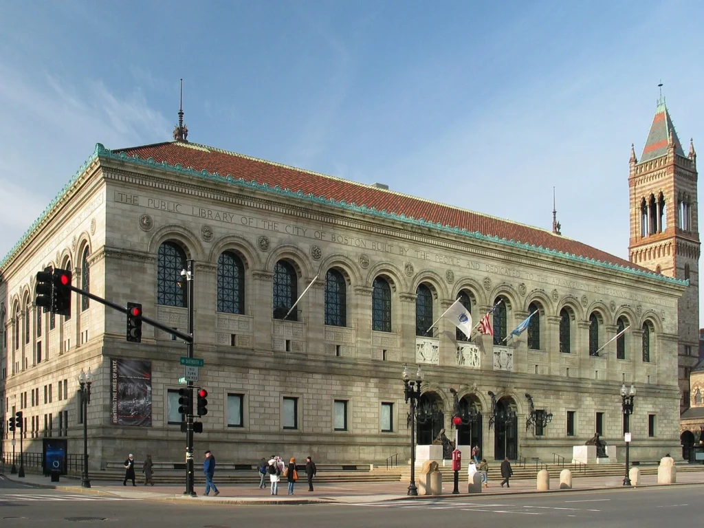 Boston Public Library, a historic landmark and one of the top Things to Do in Boston for architecture, books, and culture.