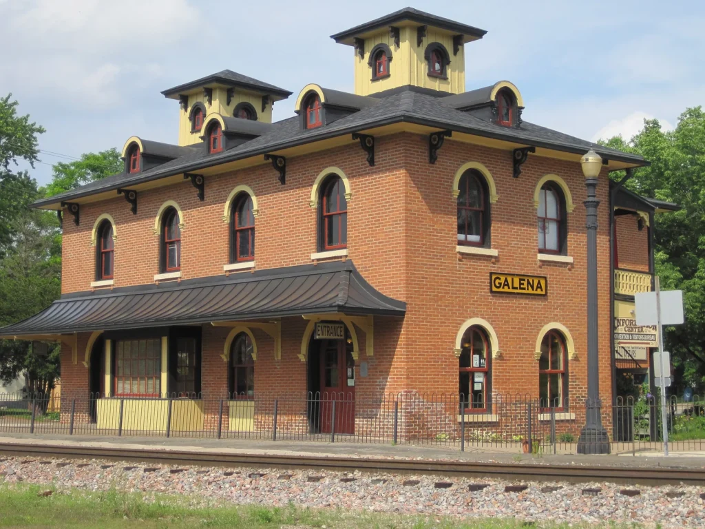 Galena Train Depot, a historic Illinois landmark and one of the top Things to Do in Galena for history and rail enthusiasts.
