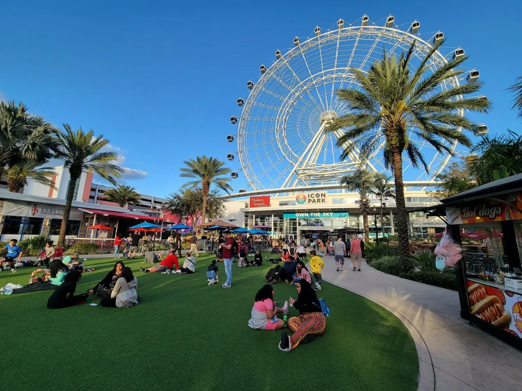 ICON Park and International Drive, two of the top Things to Do in Orlando, with attractions, dining, and entertainment.