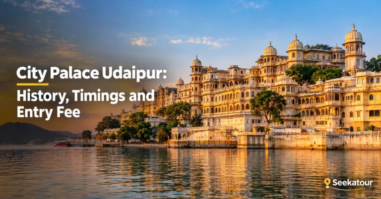 City Palace Udaipur overlooking Lake Pichola, showcasing its historic Rajput architecture in Rajasthan