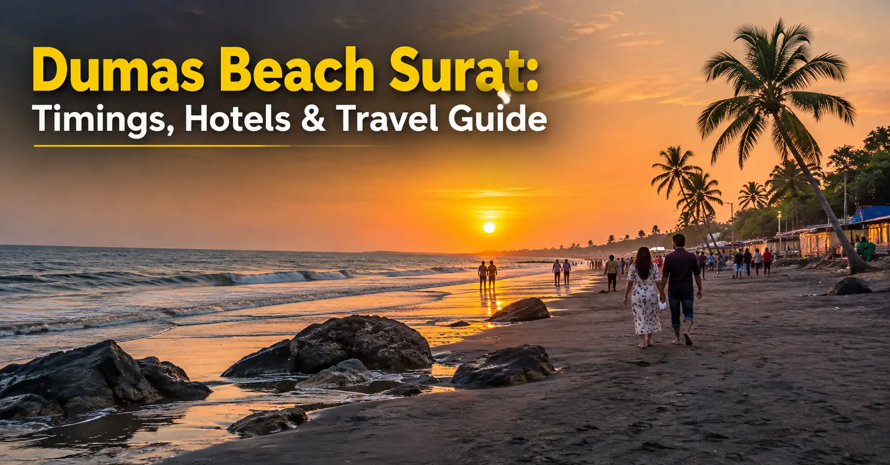 Dumas Beach Surat timings, nearby hotels and travel guide for planning a coastal visit in Gujarat