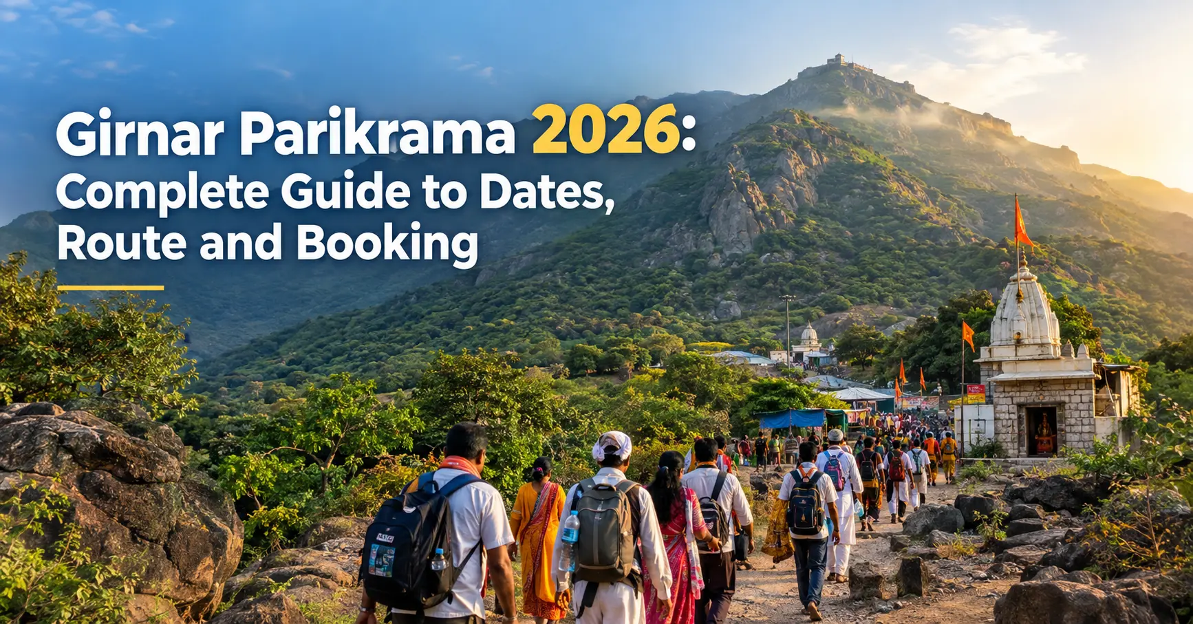 Girnar Parikrama 2026 route near Girnar mountain in Junagadh, Gujarat, showing the scenic pilgrimage trail