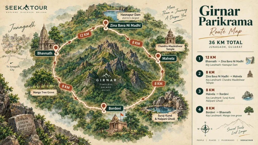 Girnar Parikrama Route Map