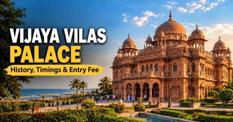 Vijaya Vilas Palace in Kutch, Gujarat showing its historic architecture, timings, and entry fee details