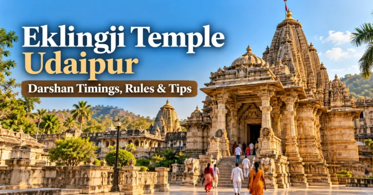 Eklingji Temple in Udaipur, Rajasthan, featuring traditional stone architecture