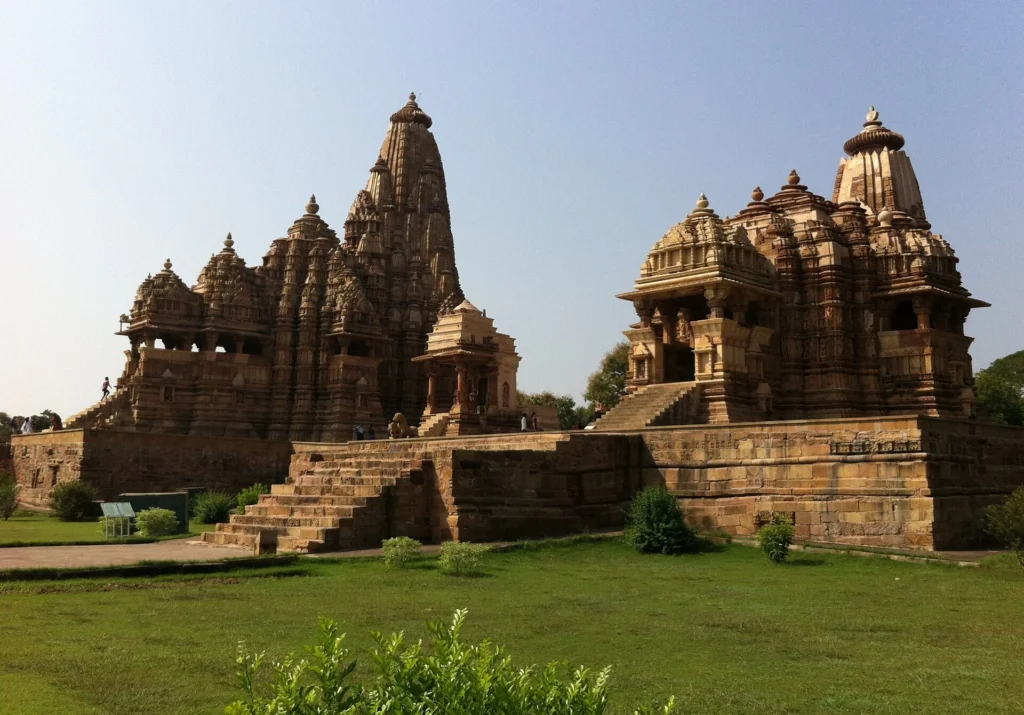 Historic Khajuraho Group of Monuments in Madhya Pradesh, a renowned UNESCO World Heritage Site in India.